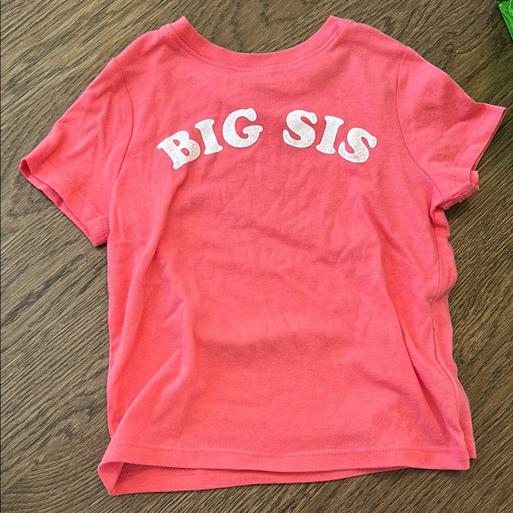 Big Sis Pink Kids T-Shirt